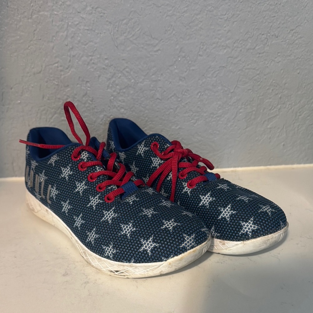 NOBULL Blue and White Star Athletic Shoes
